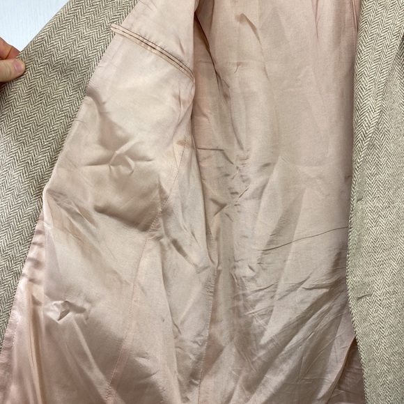 VINTAGE DAKS Elbow pad wool/silk blend Blazer Jacket - Picture 7 of 13